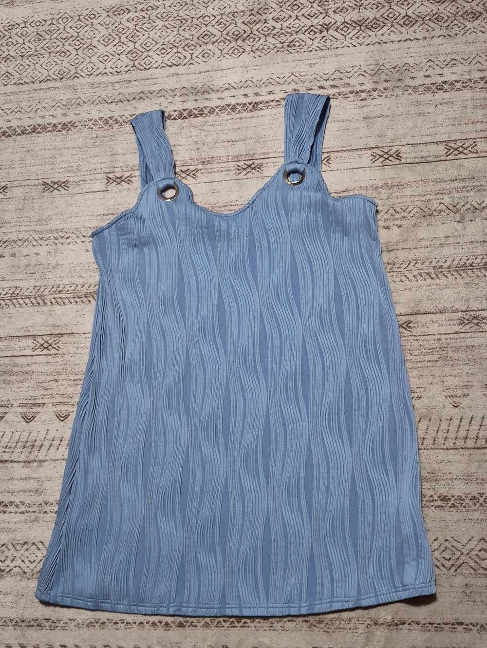 SHEIN Light Blue Sleeveless Midi Dress with Ring Straps